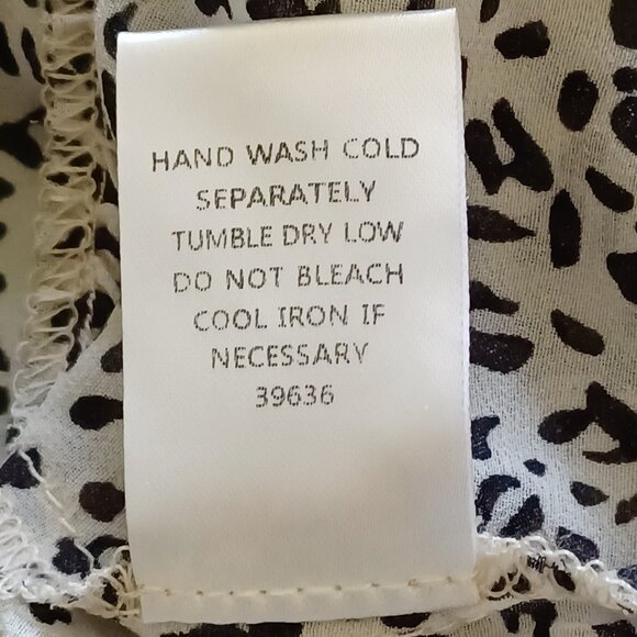 EUC Sugarlips "Anita" Black & Tan Leopard Blouse Size Large - Picture 10 of 10